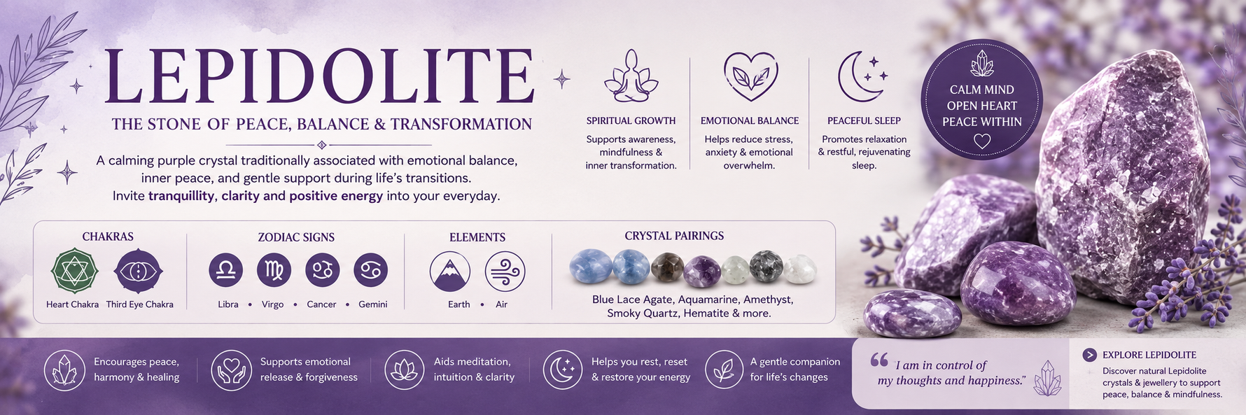 Lepidolite Crystal Meaning, Benefits, Healing Properties & Uses
