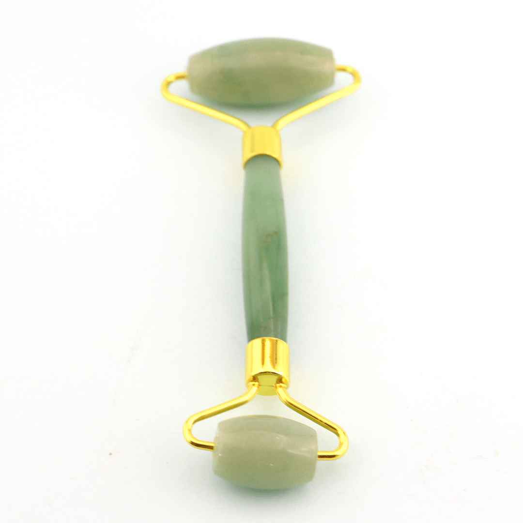 Luxurious Green Jade Facial Roller - Natural Skincare Massager for Radiant, Youthful Complexion