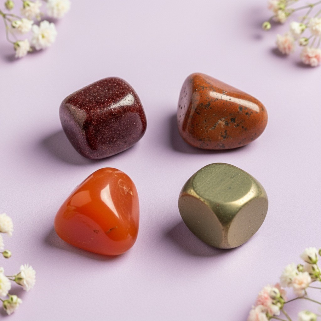 Zodiac Vibes: Aries Crystal Tumble Set
