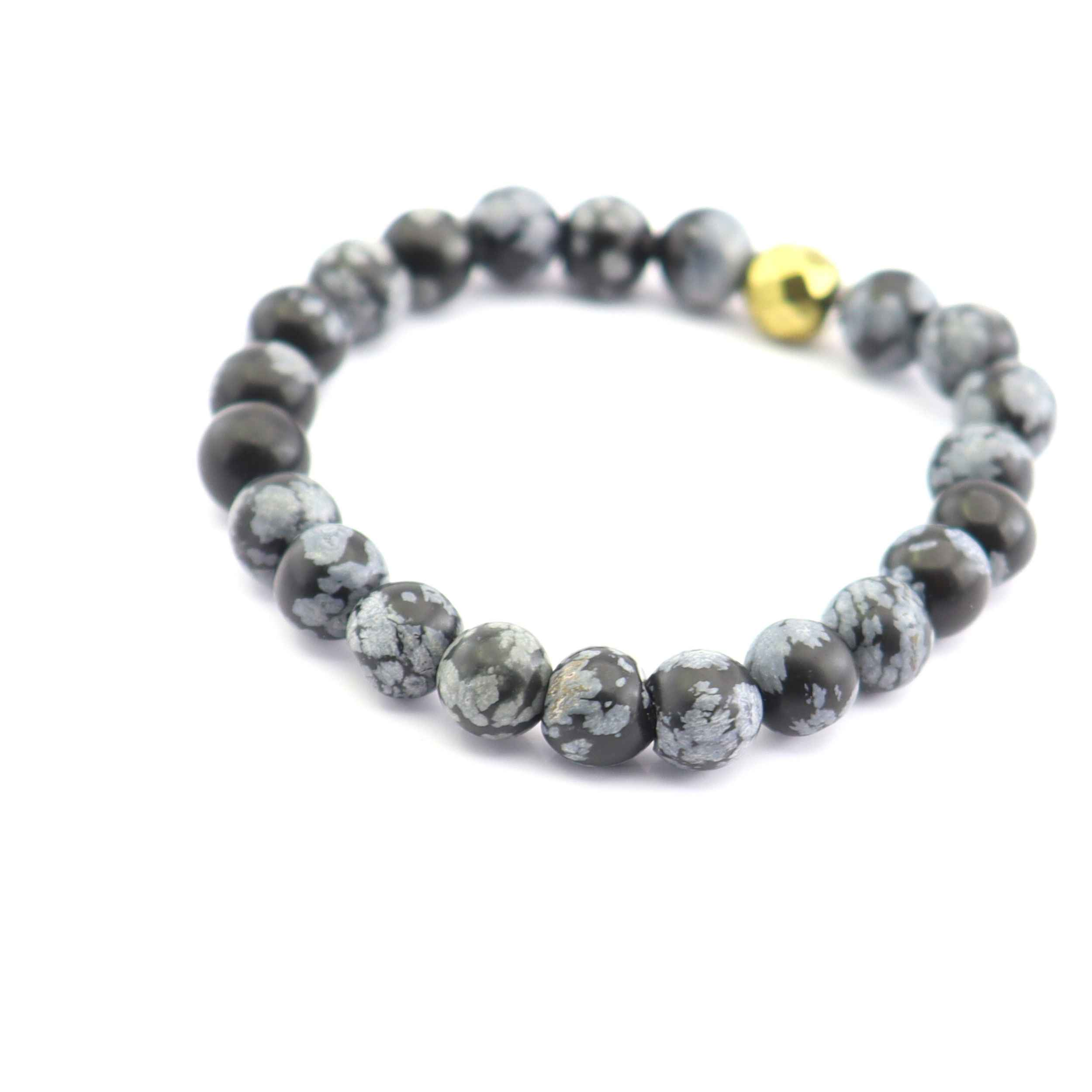 Snowflake Obsidian Bracelet
