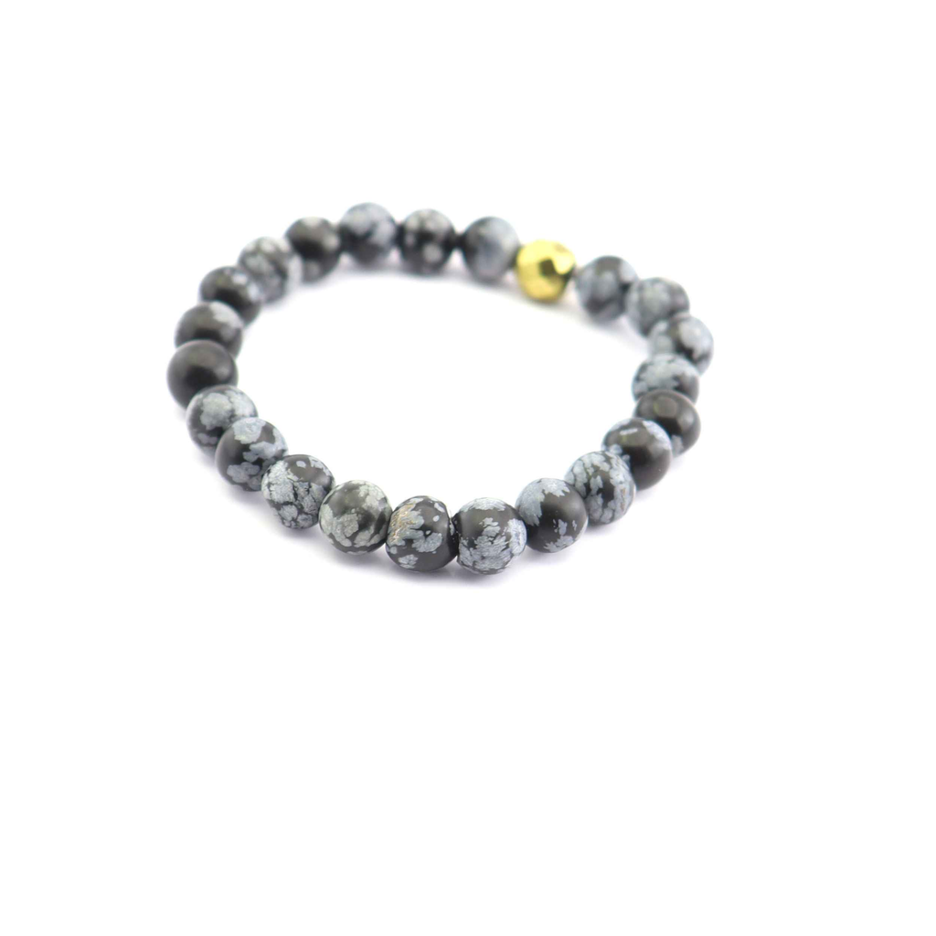 Snowflake Obsidian Bracelet