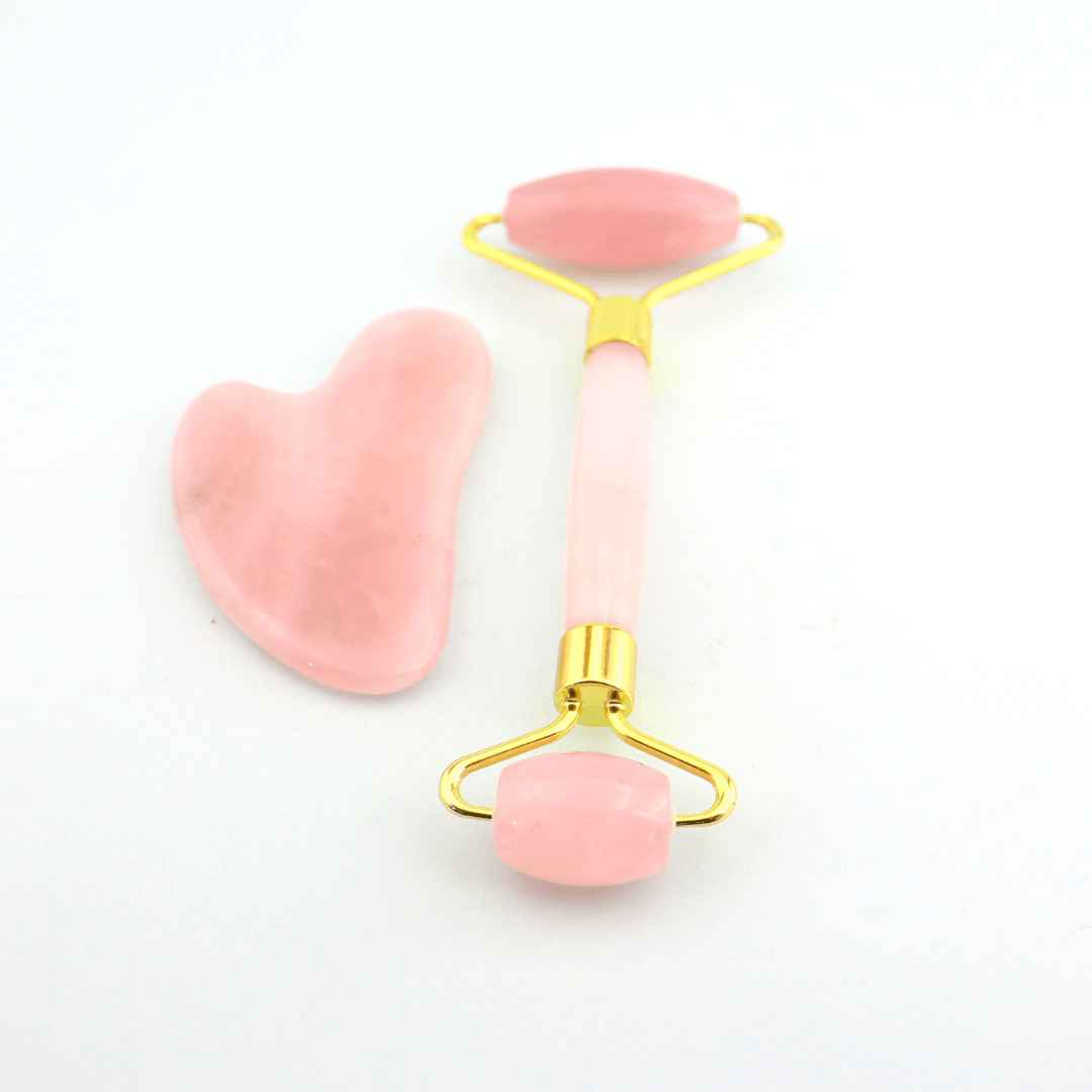 Rose Quartz Facial Roller & Gua Sha