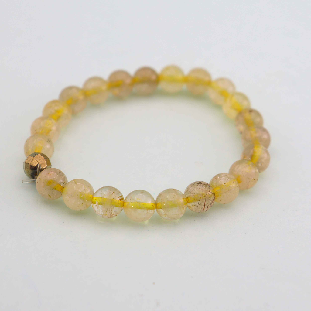Golden Rutilated Quartz Bracelet