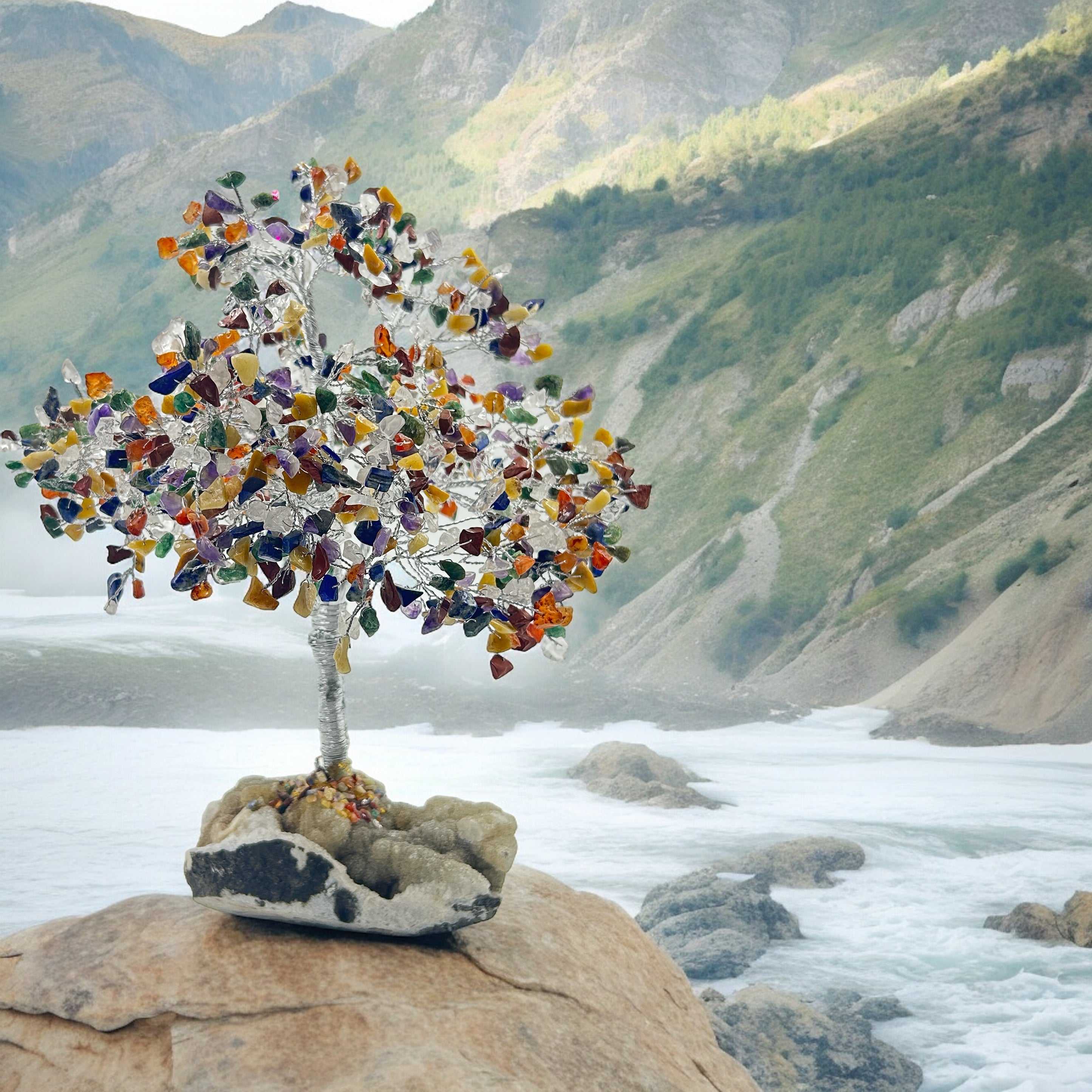 Seven Chakra Crystal Tree
