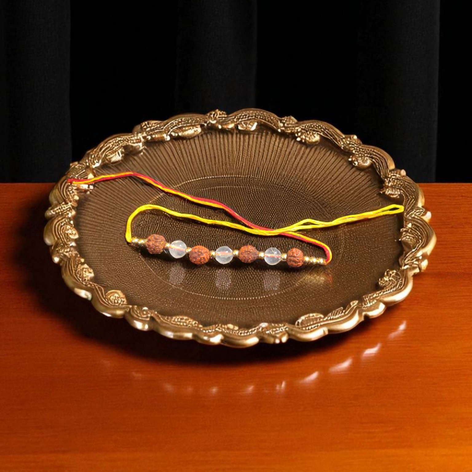 Rudraksha & Clear Quartz Rakhi - In The Cavern