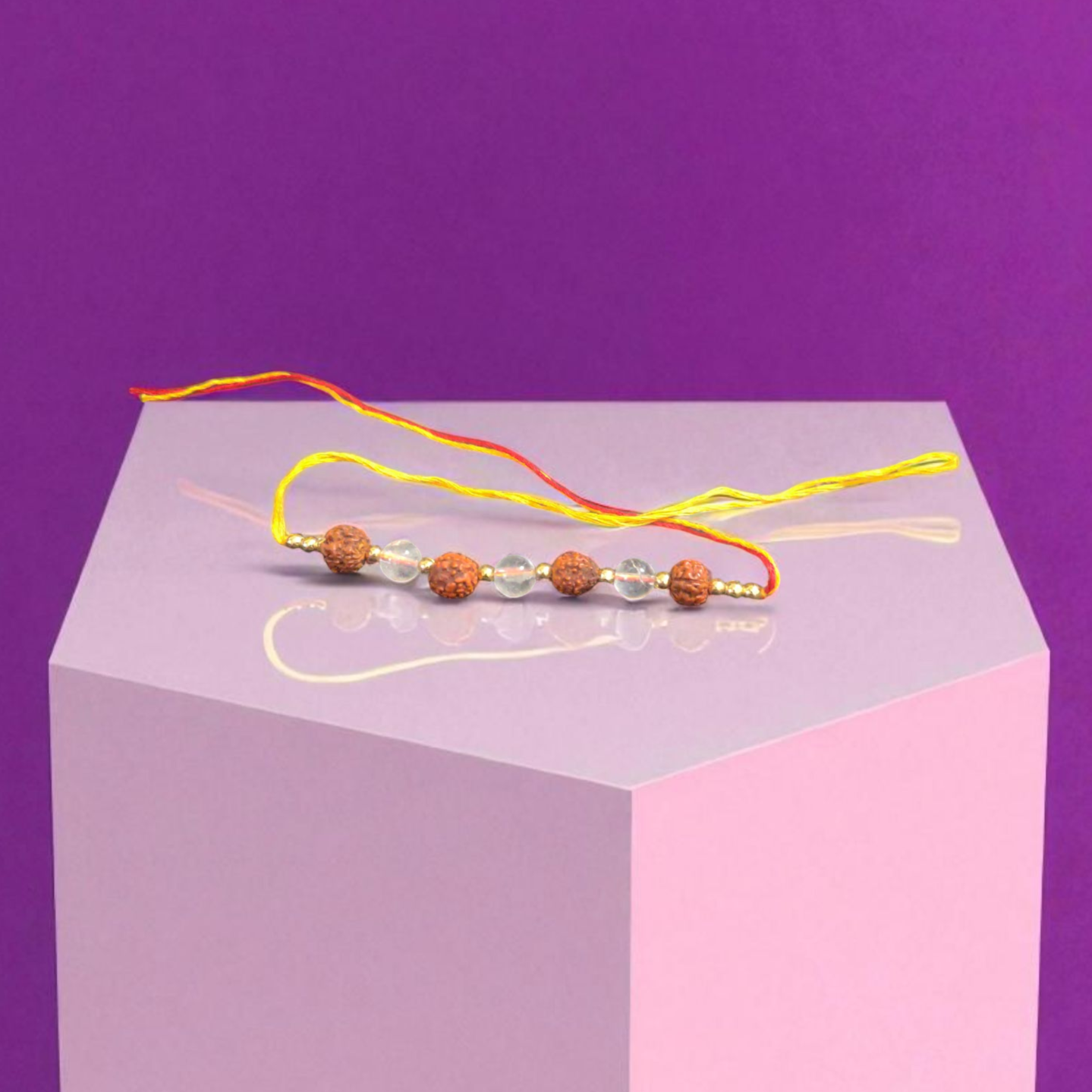 Rudraksha & Clear Quartz Rakhi - In The Cavern