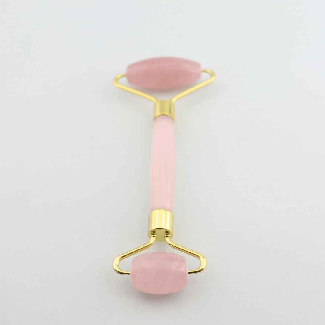 Elegant Rose Quartz Facial Roller – Soothing Skincare Tool for Radiant, Glowing Skin