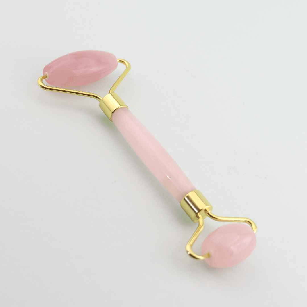 Elegant Rose Quartz Facial Roller – Soothing Skincare Tool for Radiant, Glowing Skin