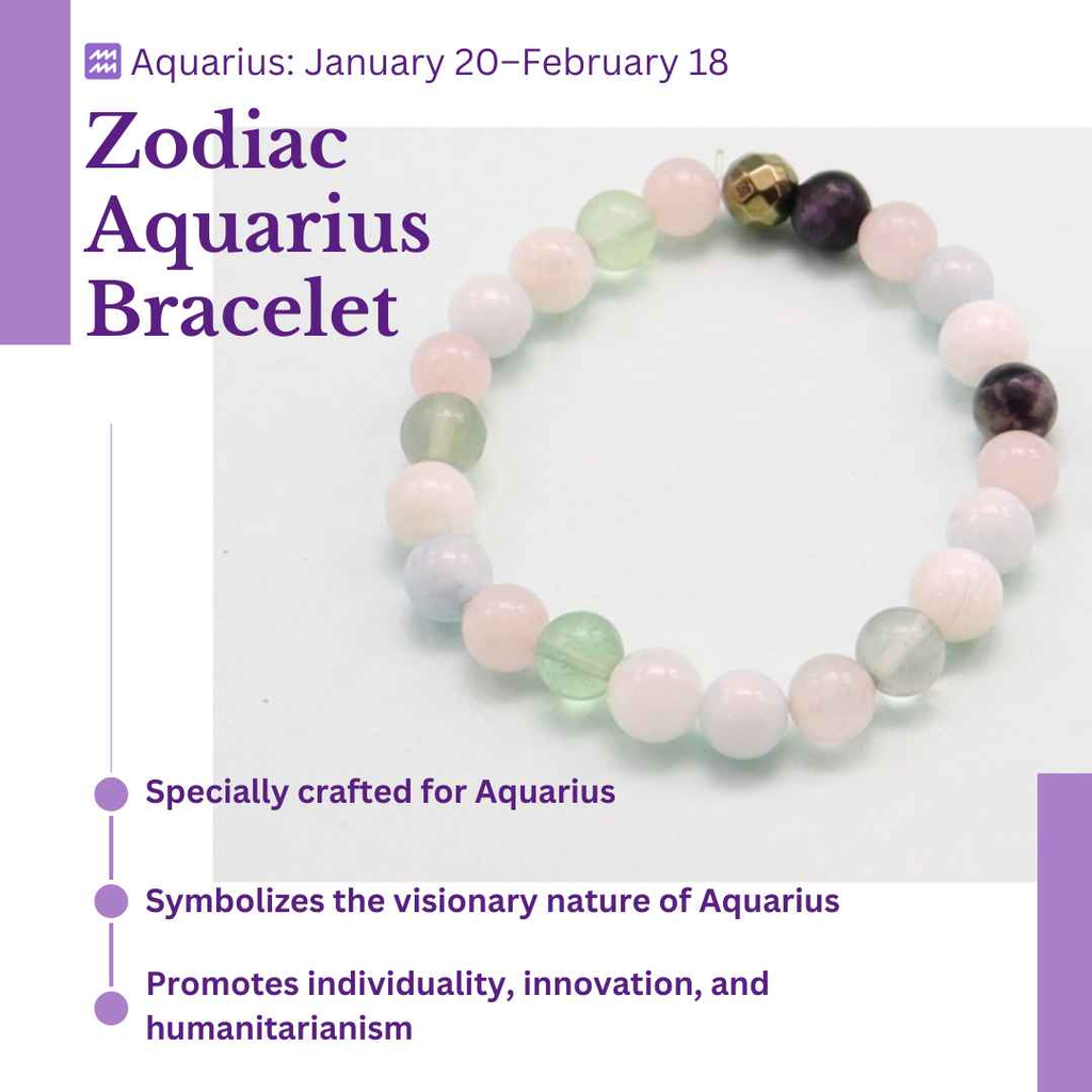 Zodiac Elegance: Aquarius Bracelet