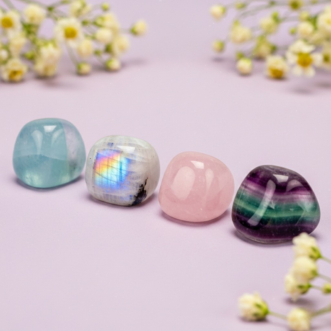 Zodiac Vibes: Aquarius Crystal Tumble Set - In The Cavern