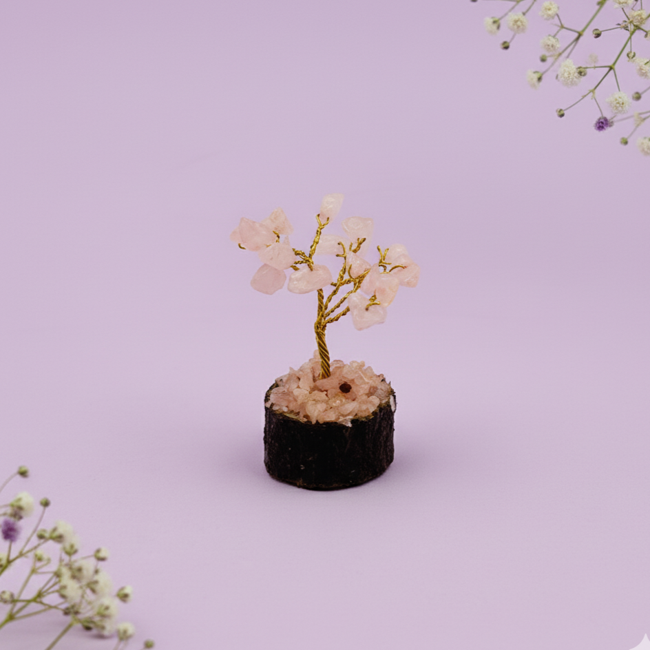 Mini Rose Quartz tree