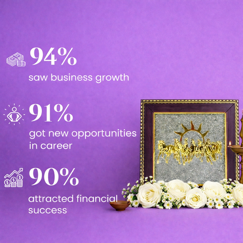 7 Horses on Raw Pyrite Frame