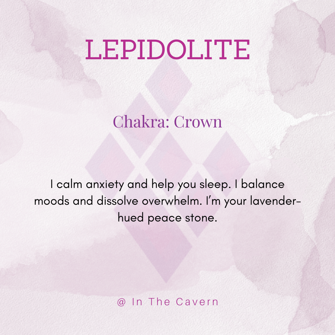 Lepidolite Pyramid - In The Cavern