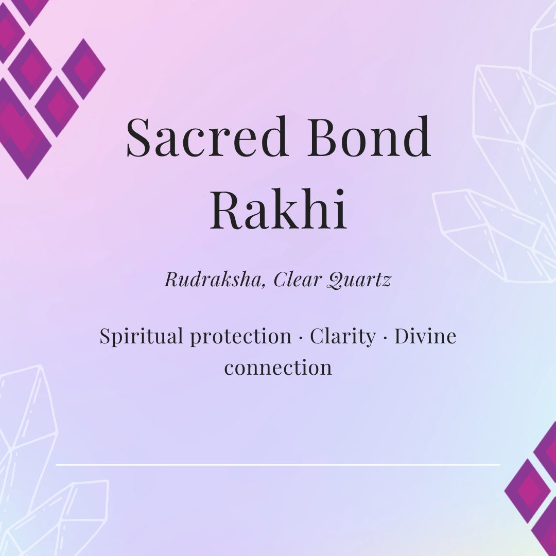 Rudraksha & Clear Quartz Rakhi - In The Cavern