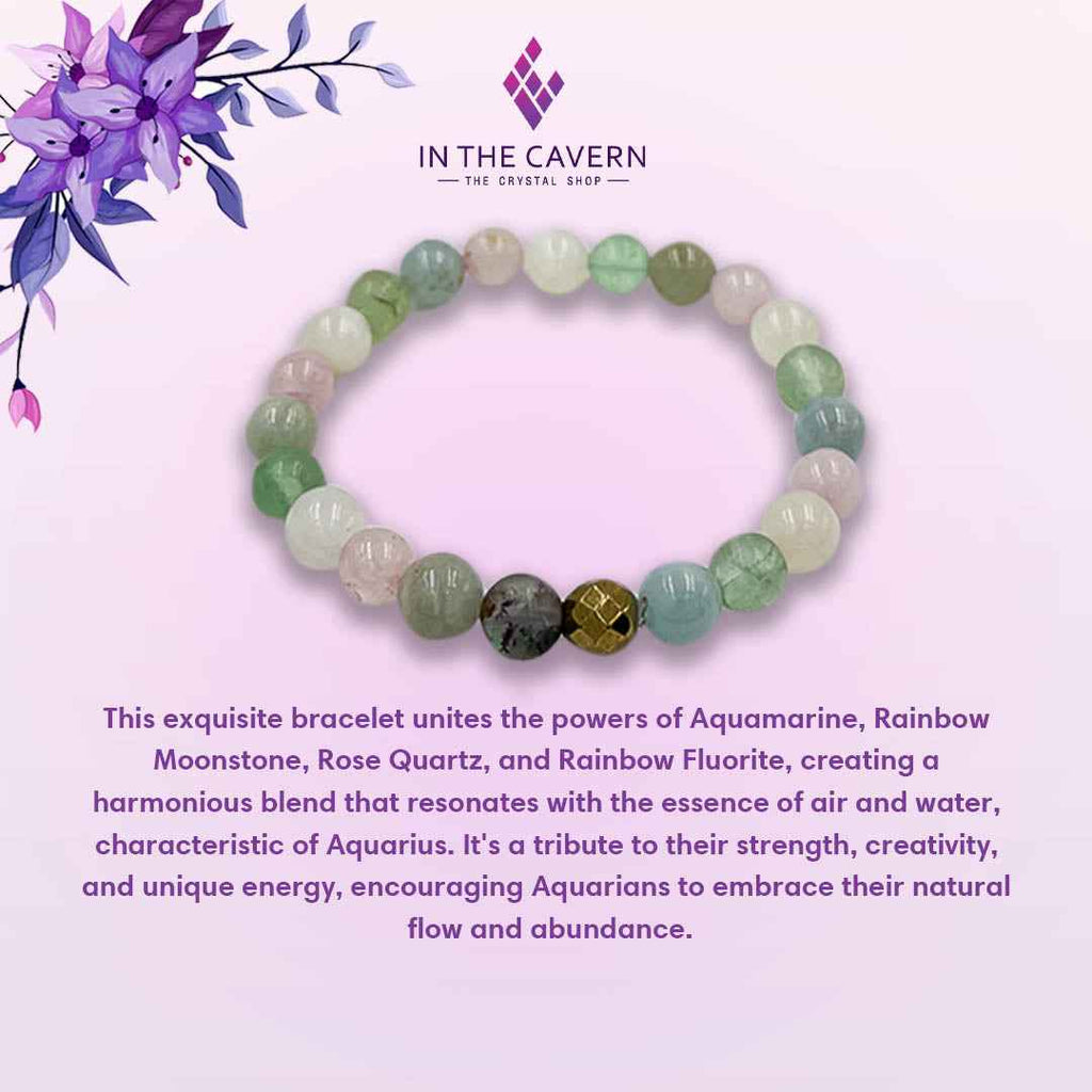 Zodiac Elegance: Aquarius Bracelet