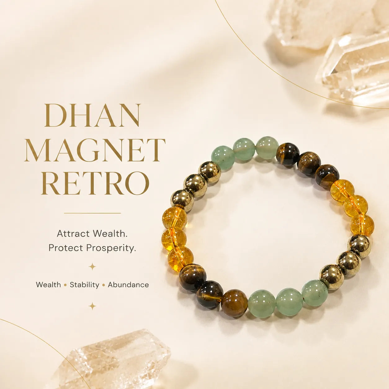 Dhan Magnet Retro Bracelet for Wealth and Prosperity