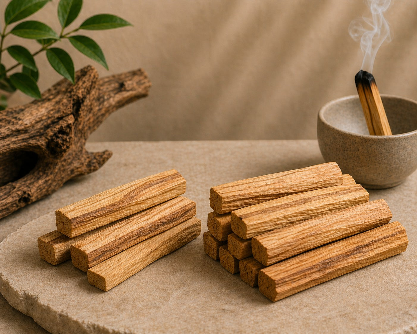 In The Cavern Palo Santo wood cleansing sticks, natural wood, for meditation and spiritual cleansing.