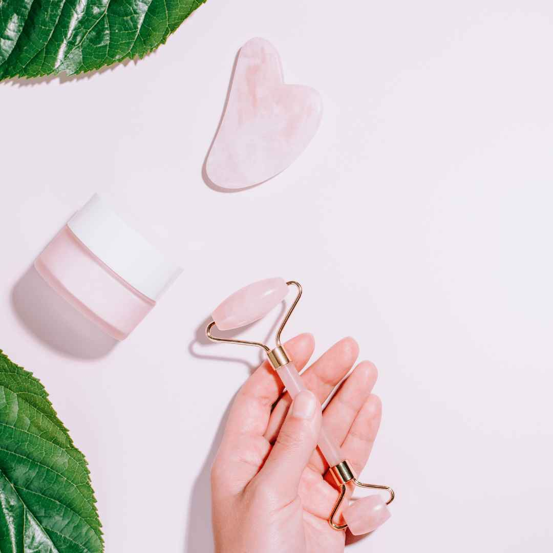 Rose Quartz Facial Roller & Gua Sha