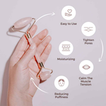 Rose Quartz Facial Roller & Gua Sha
