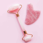 Rose Quartz Facial Roller & Gua Sha