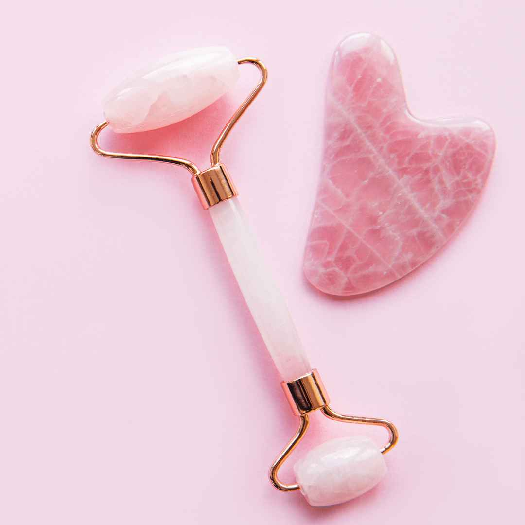 Rose Quartz Facial Roller & Gua Sha