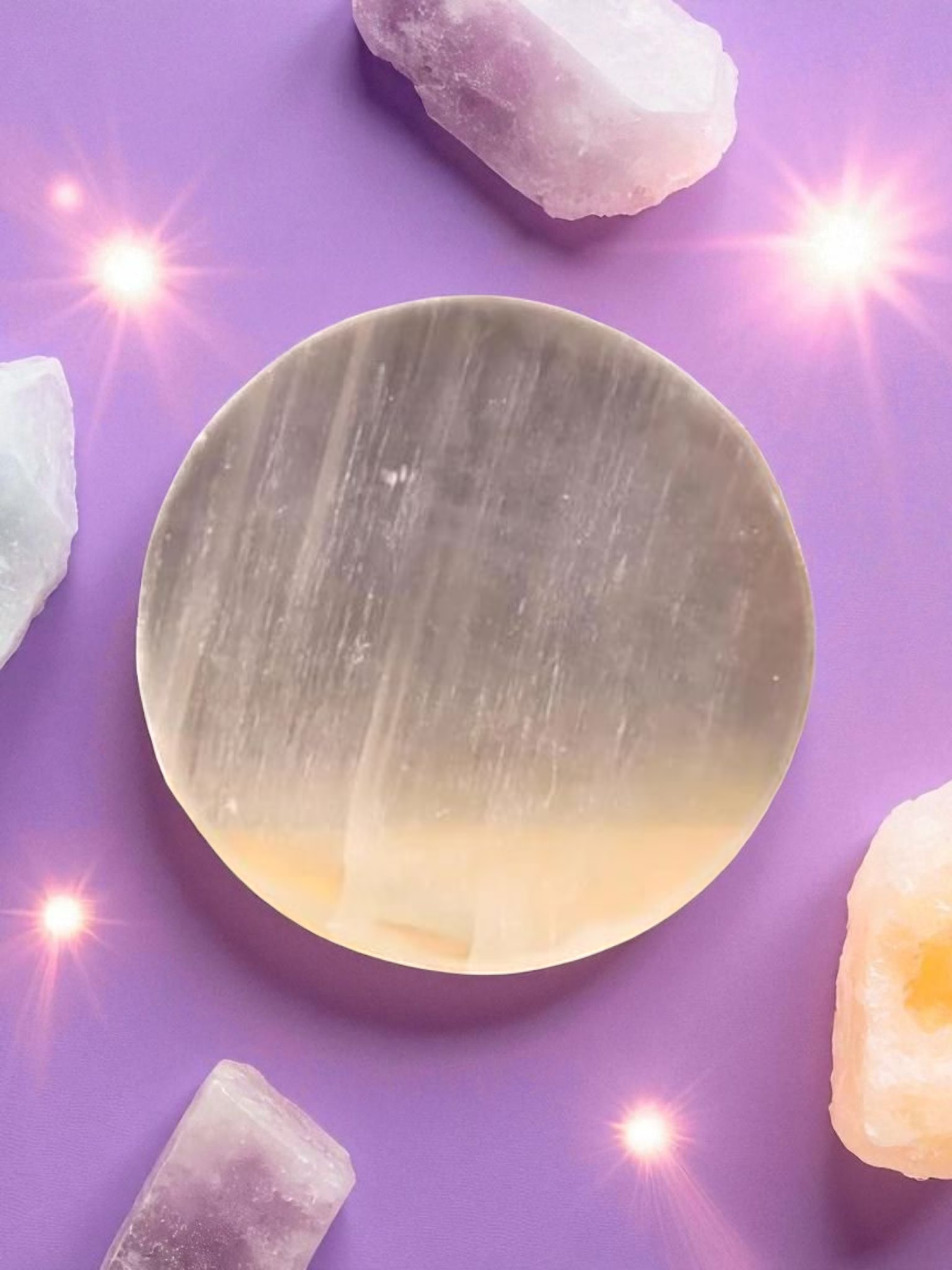 Selenite Charging Plate - In The Cavern